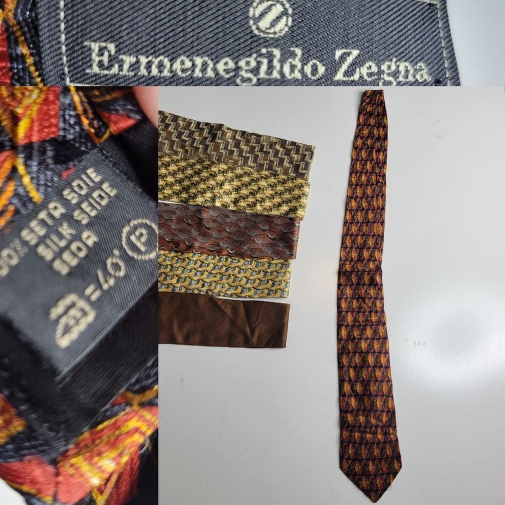 $295 ERMENEGELDO ZEGNA ITALIAN SILK MANS NECKTIE CAREER TIE